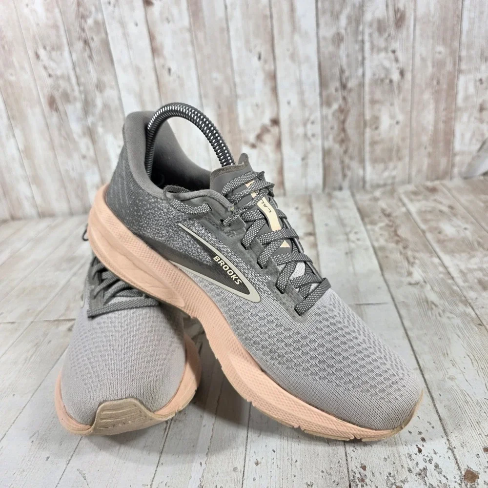 Brooks Launch 10 Womens Running Shoes Grey Peach 1203981B170 Size 7.5 B Medium